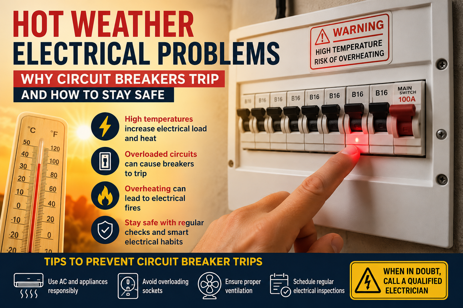 Hot Weather Electrical Problems: Why Circuit Breakers Trip and How to Stay Safe