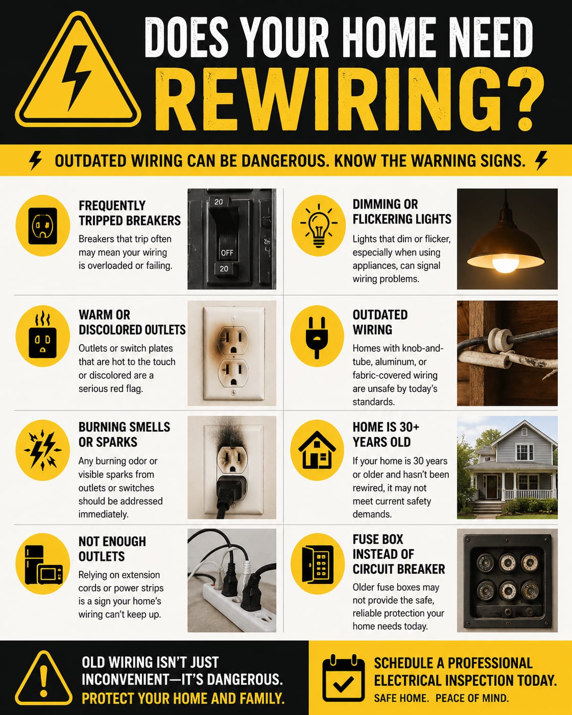 Home Needs Rewiring: A Homeowner’s Safety Checklist of Warning Signs