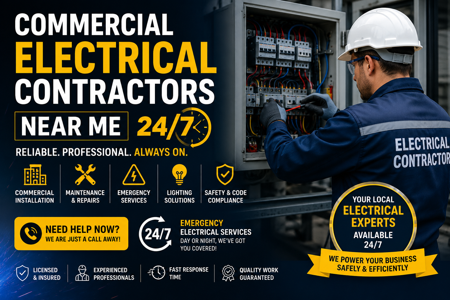 Commercial Electrical Contractors Near Me for Reliable Services 24/7
