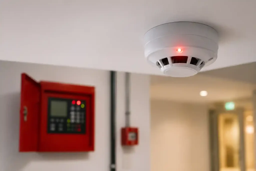 Fire alarm system installed in a commercial property.