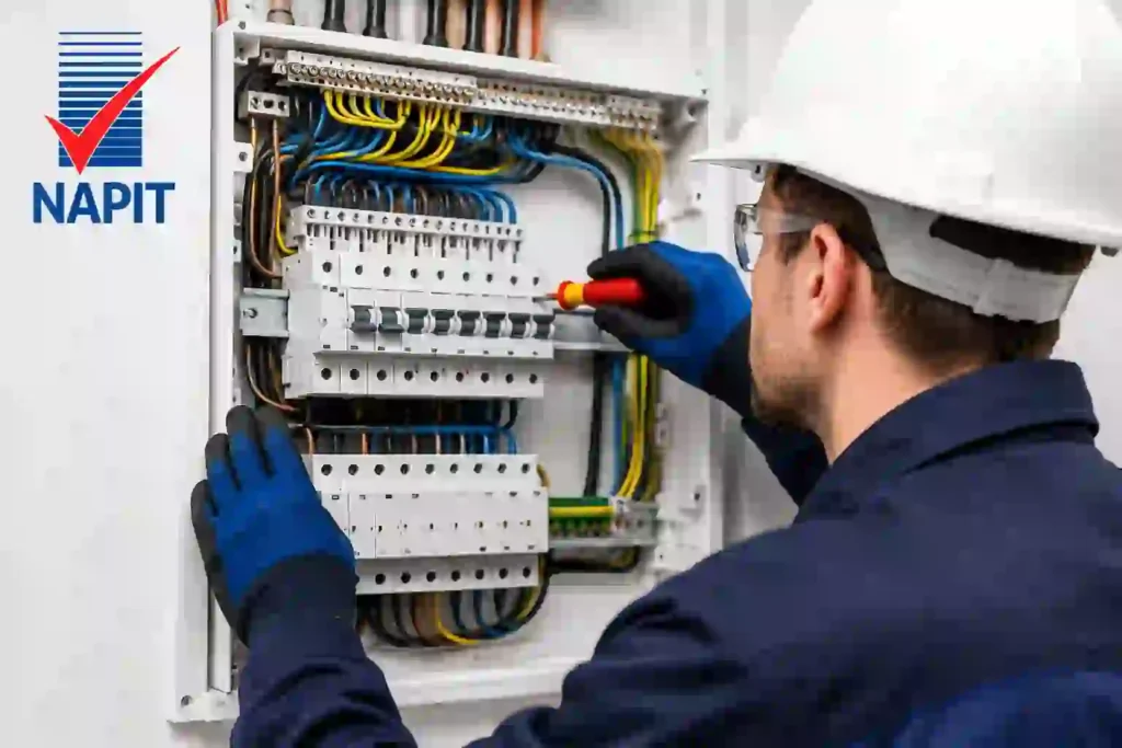 NAPIT-approved contractor providing commercial electrical services in Manchester